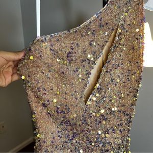 Sequin Dress | Rose Gold | size S | petite